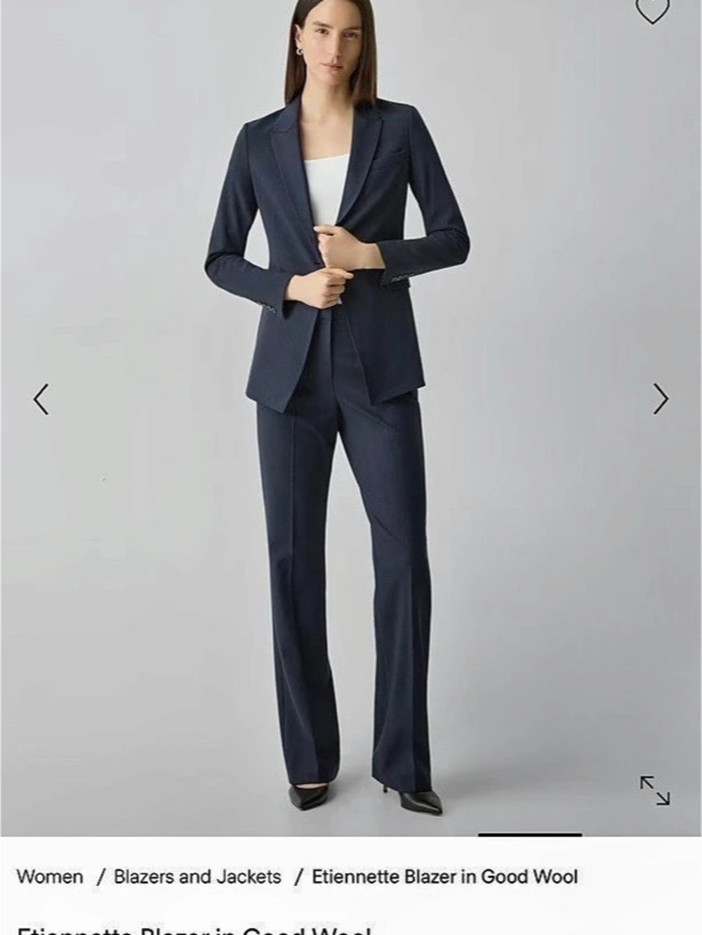 NWT Theory Etiennette Blazer Wool Blazer in Blue Size (2 )Small - Picture 6 of 11
